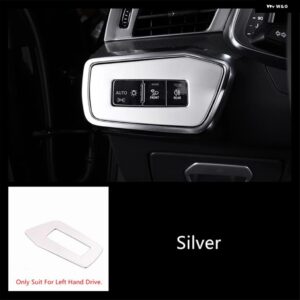 ステンレス 製センター ギア シフト パネル カバー トリム アウディ A6 C8 2019 シルバー カーセンター コンソール ボタン フレーム 装飾 - 1 Piece