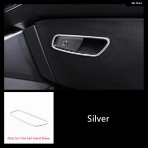 ステンレス 製センター ギア シフト パネル カバー トリム アウディ A6 C8 2019 シルバー カーセンター コンソール ボタン フレーム 装飾 - 1 piece3