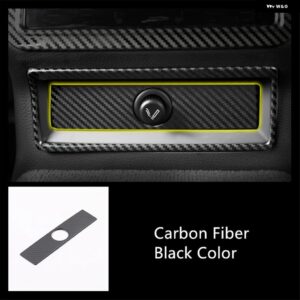 ステンレス 製リア エアベント カバー トリム アウディ A6 C8 2019 カーボンカラー ウォーターカップ ホルダー パネル 装飾 デカール - 1 piece5