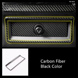 ステンレス 製リア エアベント カバー トリム アウディ A6 C8 2019 カーボンカラー ウォーターカップ ホルダー パネル 装飾 デカール - 1 piece4