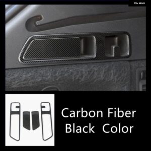 ステンレス 製カー スタイリング リアフック フレーム 装飾 カバー トリム アウディ Q5 FY 2018-2022 インテリア アクセサリー ステッカー - Carbon fiber color