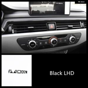 ステンレス センター コンソール エアコン アウトレット スパンコール 装飾 カバー トリム アウディ A4 B9 2017-2021 LHDカー スタイリング - black