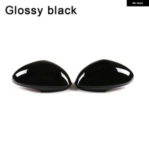 車サイドバックミラー カバー アルファロメオ ジュリア 2017 - 20-2022 ABS カーボン トリム 装飾 シェルアクセサリー - Glossy black