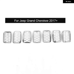 レーシング グリル ジープ グランド チェロキー 2014 - 16 アップフロントインサート ハニカム グリル メッシュデコレーションカバー アクセサリー - 2017　Up　C
