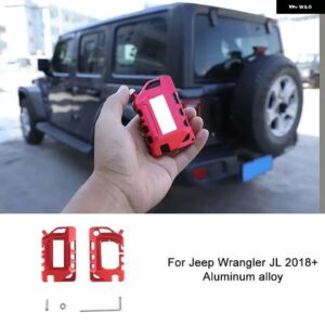 キー チェーン ジープ グラディエーター JT 車キーカバー メタル フルプロテクション キーシェル アクセサリー ジープ ラングラー JL 2018-2023 - red　d