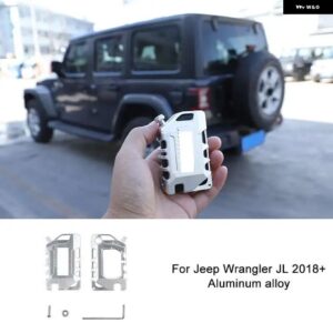 キー チェーン ジープ グラディエーター JT 車キーカバー メタル フルプロテクション キーシェル アクセサリー ジープ ラングラー JL 2018-2023 - silver　d