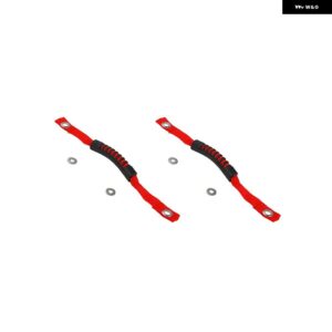 車用トップハンドル 滑り止めグラブハンドル穴 付き シートヘッドレスト アームレスト ジープ ラングラー YJ TJ JK JL 1997-2024年以降 - 2pcs　red　handles