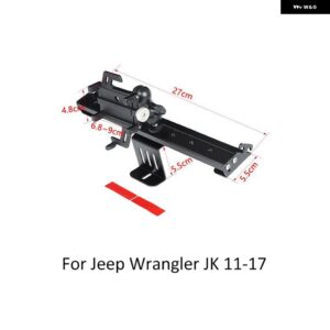 センター コンソール 電話 ホルダー GPS スタンド サポート JEEP WRANGLER JK 2007 - 11-2017 インテリア アクセサリー - black　e
