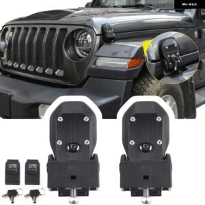 ロックフード ジープ グラディエーター JT 2018+ 車 エンジン フードラッチキャッチ キーロックアクセサリー付き ジープ ラングラー JL 2018+ - jl　with　key