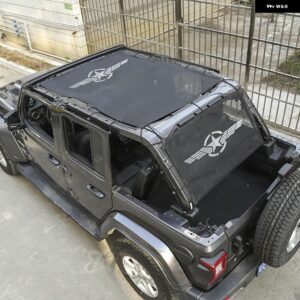 車 トランク トップサンシェード カバー ジープ ラングラー TJ JK JL 1997-2024 ルーフUVカット 日焼け防止 断熱ネットアクセサリー - jl　match　1