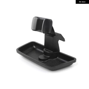 ブラック 携帯電話 IPAD ホルダー 車用 GPS ブラケット ダッシュ マウント ホルダー 収納 オーガナイザー ボックス ジープ ラングラー JK 2012-2017 - a