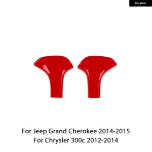 車用 ギア シフト ノブ 装飾 カバー トリム アクセサリー ジープ グランド チェロキー 2014 2015 クライスラー 300C 2012 2013 2014 - red　2pc