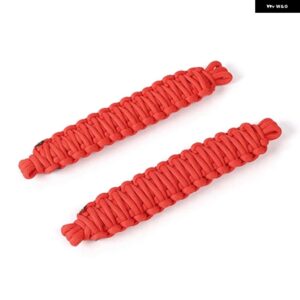 車用制限ロープ ドア 制限 ロープ ストラップ ジープ ラングラー JK/JKU/TJ/YJ/CJ 内装アクセサリー - A Red