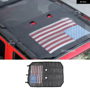 車用トップサンシェード カバー ルーフUVプルーフ ネット JEEP WRANGLER JK 2007-2017 2/4ドアアクセサリー スタイリング - 4　door　us