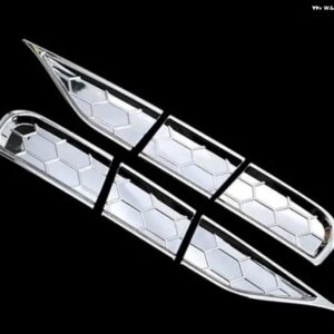 車用フロント ヘッドライト ランプ ヘッドライト アイブロウ フォグランプ カバー トリム ステッカー アクセサリー ジープ グランド チェロキー 2014-2016 - chrome