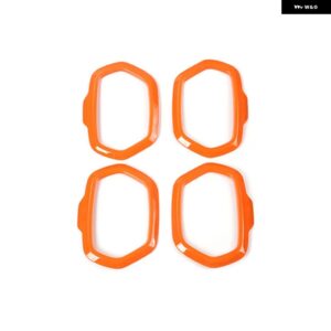 車ドア スピーカー デコレーションカバー リング JEEP RENEGADE 2016 - 23以降 インテリア アクセサリー - orange
