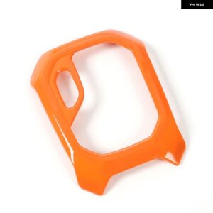 カー スタイリング ABS ギア シフト ノブ パネル 装飾 カバー トリム フレーム ステッカー JEEP RENEGADE 2016+ - orange