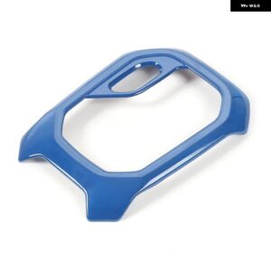 カー スタイリング ABS ギア シフト ノブ パネル 装飾 カバー トリム フレーム ステッカー JEEP RENEGADE 2016+ - blue
