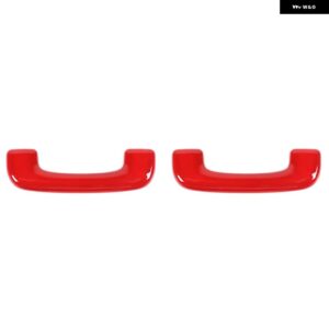 ABSカーボントップルーフグラブハンドルデコレーションカバー トリム ジープ グランド チェロキー 2011-2020車内アクセサリー - red