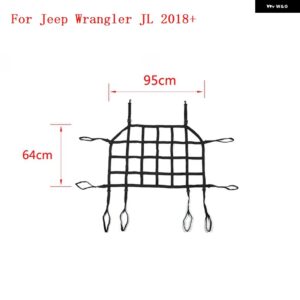 ジープ ラングラー JK JL 2007-2023 トランク ルーフ ラゲッジ キャリア カーゴバスケット トレイルネット ラングラー JK JL アクセサリー - black　Trunk　JL