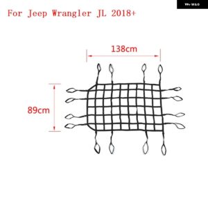 ジープ ラングラー JK JL 2007-2023 トランク ルーフ ラゲッジ キャリア カーゴバスケット トレイルネット ラングラー JK JL アクセサリー - black　Roof　JL
