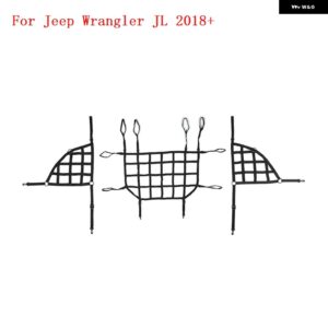 ジープ ラングラー JK JL 2007-2023 トランク ルーフ ラゲッジ キャリア カーゴバスケット トレイルネット ラングラー JK JL アクセサリー - black　3　pcs　JL