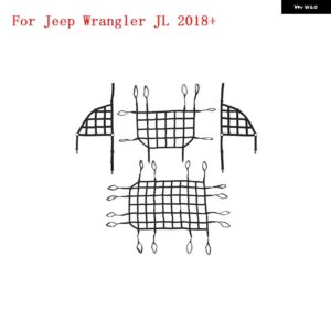 ジープ ラングラー JK JL 2007-2023 トランク ルーフ ラゲッジ キャリア カーゴバスケット トレイルネット ラングラー JK JL アクセサリー - black　4　pcs　JL
