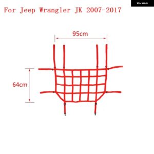 ジープ ラングラー JK JL 2007-2023 トランク ルーフ ラゲッジ キャリア カーゴバスケット トレイルネット ラングラー JK JL アクセサリー - red　Trunk　JK