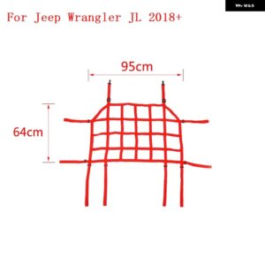 ジープ ラングラー JK JL 2007-2023 トランク ルーフ ラゲッジ キャリア カーゴバスケット トレイルネット ラングラー JK JL アクセサリー - red　Trunk　JL