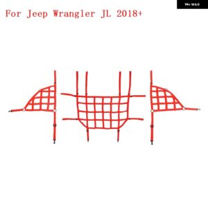 ジープ ラングラー JK JL 2007-2023 トランク ルーフ ラゲッジ キャリア カーゴバスケット トレイルネット ラングラー JK JL アクセサリー - red　3　pcs　JL