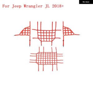 ジープ ラングラー JK JL 2007-2023 トランク ルーフ ラゲッジ キャリア カーゴバスケット トレイルネット ラングラー JK JL アクセサリー - red　4　pcs　JL