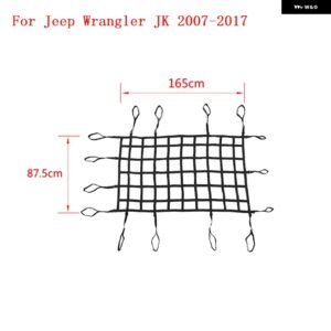 ジープ ラングラー JK JL 2007-2023 トランク ルーフ ラゲッジ キャリア カーゴバスケット トレイルネット ラングラー JK JL アクセサリー - black　Roof　JK