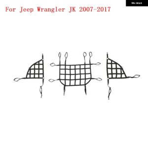 ジープ ラングラー JK JL 2007-2023 トランク ルーフ ラゲッジ キャリア カーゴバスケット トレイルネット ラングラー JK JL アクセサリー - black　3　pcs　JK