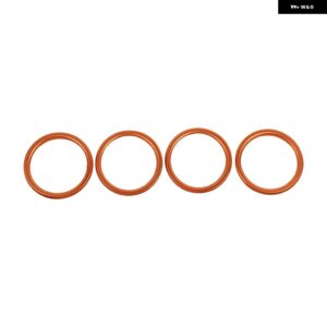 アルミ 合金 ダッシュボード エアコン 吹き出し口 装飾 カバー トリム リング JEEP WRANGLER JL GLADIATOR JT 2018+ - orange