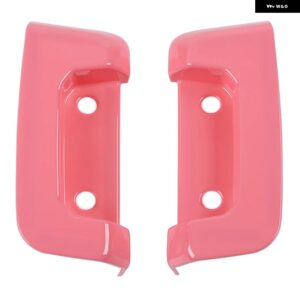 ABSカーボンリアドアロックバックルデコレーションカバー ジープ ラングラー JL 2018 - 23アクセサリー - pink