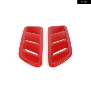 車 エンジン フードエア アウトレット ベントデコレーションカバー ステッカー アクセサリー JEEP WRANGLER JL 2018+ JEEP GLADIATOR 2018+ - red　a