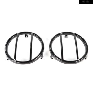 車用フロントウィンカー シグナルランプ デコレーション カバー トリム ステッカー アクセサリー ジープ ラングラー JK 2007-2017 カー スタイリング - Iron　Black