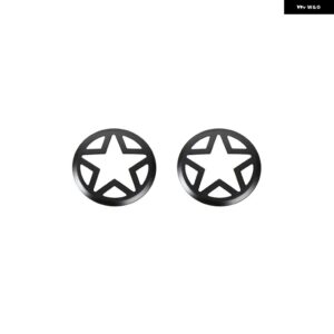 車用フロントウィンカー シグナルランプ デコレーション カバー トリム ステッカー アクセサリー ジープ ラングラー JK 2007-2017 カー スタイリング - Aluminum　alloy　black