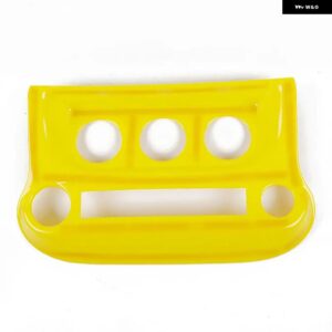 車用 エアコン コントロール パネル 装飾 カバー トリム アクセサリー JEEP WRANGLER JK 2011-2017 内装モールディング - yellow