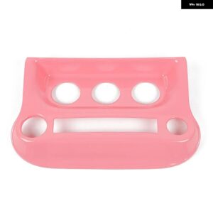 車用 エアコン コントロール パネル 装飾 カバー トリム アクセサリー JEEP WRANGLER JK 2011-2017 内装モールディング - pink