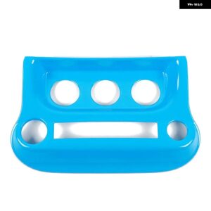 車用 エアコン コントロール パネル 装飾 カバー トリム アクセサリー JEEP WRANGLER JK 2011-2017 内装モールディング - light　blue