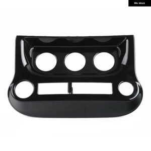 車用 エアコン コントロール パネル 装飾 カバー トリム アクセサリー JEEP WRANGLER JK 2011-2017 内装モールディング - black