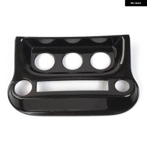 車用 エアコン コントロール パネル 装飾 カバー トリム アクセサリー JEEP WRANGLER JK 2011-2017 内装モールディング - carbon　fiber　grain