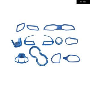 12個 ABS レッド 車内 装飾 カバー トリム ステッカー アクセサリー ジープ レネゲード 2016 - 22 - 12　pcs　blue