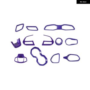 12/31PC S ABS 車内 装飾 カバー トリム ステッカー アクセサリー JEEP RENEGADE 2016 2017 2018 カー スタイリング - 12　pcs　purple