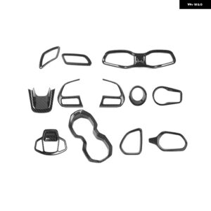 12/31PC S ABS 車内 装飾 カバー トリム ステッカー アクセサリー JEEP RENEGADE 2016 2017 2018 カー スタイリング - 12　pcs　carbon　fiber