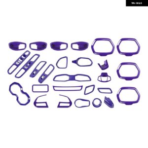 12/31PC S ABS 車内 装飾 カバー トリム ステッカー アクセサリー JEEP RENEGADE 2016 2017 2018 カー スタイリング - 31　pcs　purple