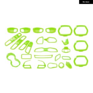 12/31PC S ABS 車内 装飾 カバー トリム ステッカー アクセサリー JEEP RENEGADE 2016 2017 2018 カー スタイリング - 31　pcs　light　green