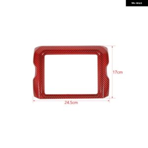 JIDIXIAN 車用 8.4インチ GPS ナビゲーション デコレーションカバー ジープ ラングラー JL グラディエーター JT 2018 - 23 - red　carbon　fiber