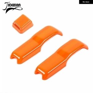JIDIXIAN 車用フロントフード リアガラス ワイパー ノズル デコレーションカバー ジープ ラングラー JL 2018 - 24年以降 - Orange